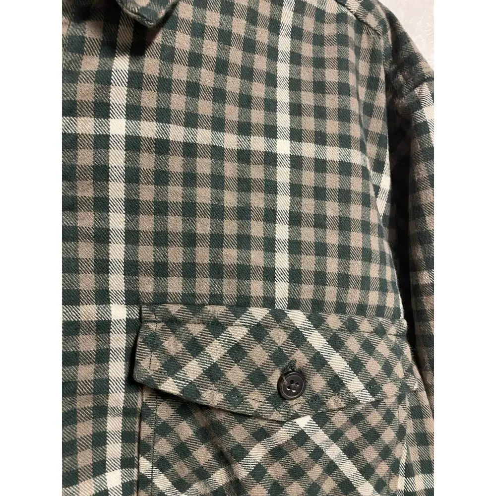 ONLY & SONS Tyson Check Mens Zip-Up Overshirt - SPRUCE Men’s Large - Picture 4 of 9